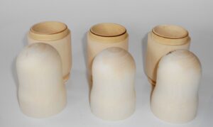 DIY set of 3 tall dolls 14 cm high raw plain unpainted Unfinished Montessori blank - 4