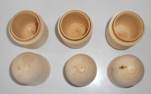 DIY set of 3 tall dolls 14 cm high raw plain unpainted Unfinished Montessori blank - 3