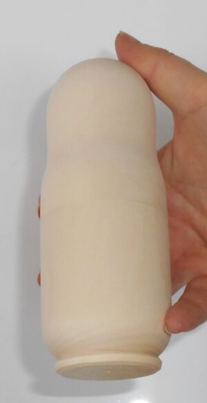DIY set of 3 tall dolls 14 cm high raw plain unpainted Unfinished Montessori blank - 2