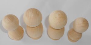 DIY set of 4 boys and girls raw plain unpainted Unfinished Montessori blank - 2