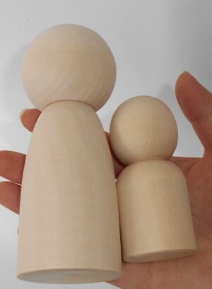 DIY family I set of 4 raw plain unpainted Unfinished Montessori blank - 2