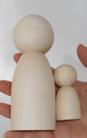 DIY family II set of 4 raw plain unpainted Unfinished Montessori blank - 3
