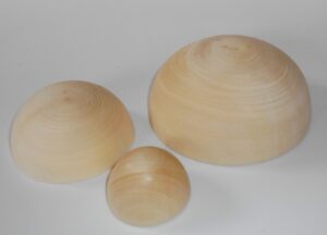 DIY half spheres set of 3 ( planets )  raw plain unpainted Unfinished Montessori blank
