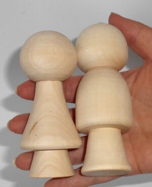 DIY family with Xmas tree set of 5 raw plain unpainted Unfinished Montessori blank - 2