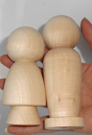 DIY family with Xmas tree II set of 5 raw plain unpainted Unfinished Montessori blank - 3