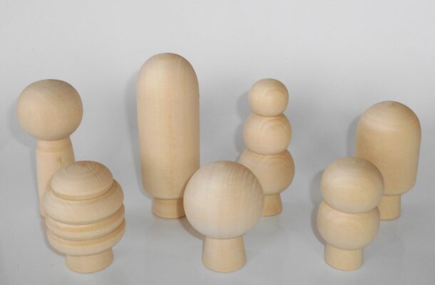 DIY magic forest set of 7 raw plain unpainted Unfinished Montessori DIY BLANK