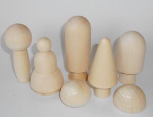 DIY magic forest with girl shape tree set of 7 raw plain unpainted Unfinished Montessori DIY  BLANK