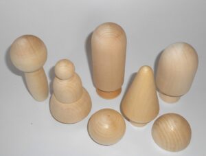 DIY magic forest with girl shape tree set of 7 raw plain unpainted Unfinished Montessori DIY BLANK - 2