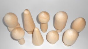 DIY magic forest with mushroom set of 9 raw plain unpainted Unfinished Montessori DIY BLANK - 2