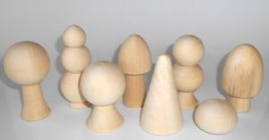 DIY magic forest with snowman set of 8 raw plain unpainted Unfinished Montessori DIY  BLANK