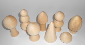 DIY magic forest with snowman set of 8 raw plain unpainted Unfinished Montessori DIY BLANK - 3