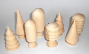 DIY magic forest with honey trees set of 8 raw plain unpainted Unfinished Montessori DIY  BLANK