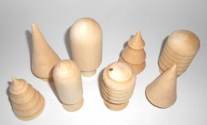 DIY magic forest with honey trees set of 8 raw plain unpainted Unfinished Montessori DIY BLANK - 3