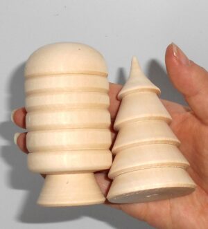 DIY magic forest with honey trees set of 8 raw plain unpainted Unfinished Montessori DIY BLANK - 2