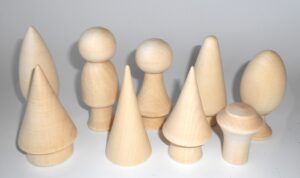 DIY magic forest with boy and girl set of 9 raw plain unpainted Unfinished Montessori DIY  BLANK