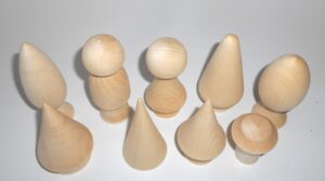 DIY magic forest with boy and girl set of 9 raw plain unpainted Unfinished Montessori DIY BLANK - 2