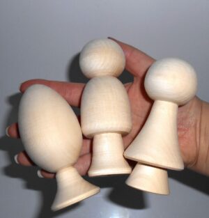 DIY magic forest with boy and girl set of 9 raw plain unpainted Unfinished Montessori DIY BLANK - 3