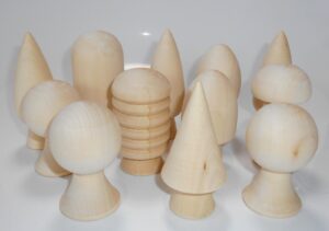 DIY magic forest set of 12 raw plain unpainted Unfinished Montessori DIY  BLANK