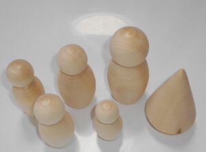 DIY magic forest with kid set of 6 raw plain unpainted Unfinished Montessori DIY BLANK - 2