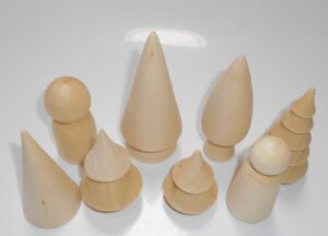 DIY magic forest with Xmas trees set of 8 raw plain unpainted Unfinished Montessori DIY BLANK - 2