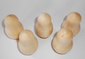 DIY set x 5 solid s Peoples 7 cm high raw plain unpainted Unfinished Montessori blank