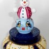 Snowman Music Box with birds