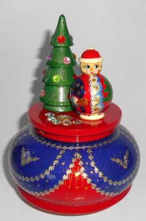 Santa with Xmas tree Music Box