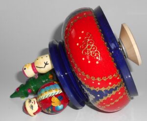 Santa with Xmas tree and snowman Music Box - 2