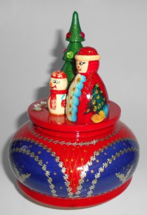 Santa with Xmas tree and snowman Music Box - 4