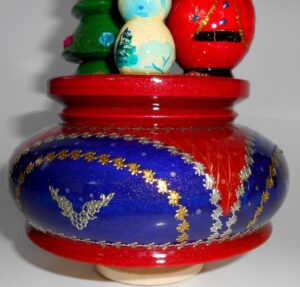 Santa with Xmas tree and snowman Music Box - 4