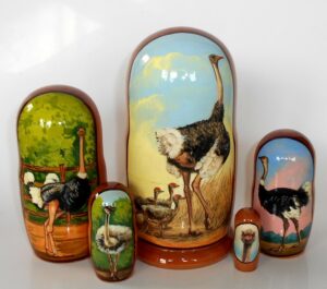 Emu Babushka Matryoshka nesting Doll  Babooshki Babushkas