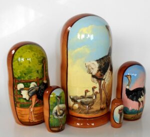 Emu nesting Doll Babooshki s