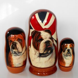 Doggy English BullDoggy nesting Doll Babooshki s