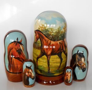 Horsy horse Babushka Matryoshka nesting Doll  Babooshki Babushkas