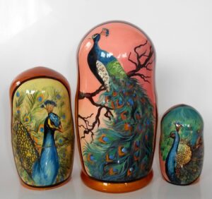 Peacock nesting Doll Babooshki s