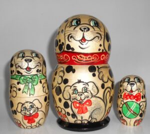 Funny Dalmatians 5-set nesting Doll Babooshki s