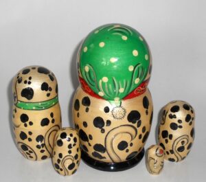 Funny Dalmatians 5-set nesting Doll Babooshki s