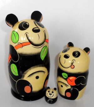 Funny Panda 5-set nesting Doll Babooshki s