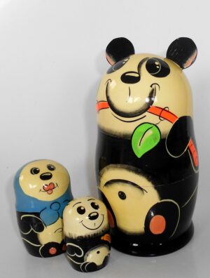 Funny Panda 5-set nesting Doll Babooshki s