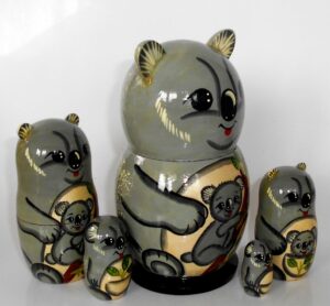 Funny Koala 5-set nesting Doll Babooshki s