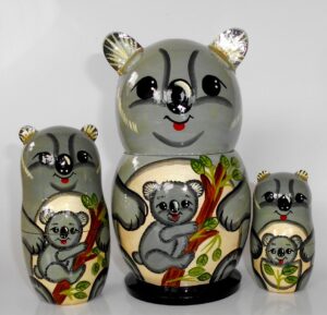 Funny Koala 5-set nesting Doll Babooshki s