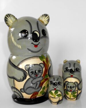 Funny Koala 5-set nesting Doll Babooshki s