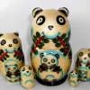 Funny Panda with bamboo 5-set Babushka Matryoshka nesting Doll Babooshki Babushkas