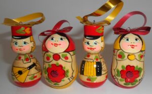 Christmas décor traditional Semenov 7-set nesting Doll Babooshki s BOX SET