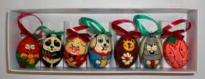 Christmas décor Animals egg shape 7-set   Babushka Matryoshka nesting Doll  Babooshki Babushkas BOX SET