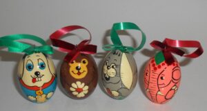 Christmas décor Animals egg shape 7-set nesting Doll Babooshki s BOX SET