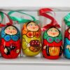 Christmas décor village girls 7-set   Babushka Matryoshka nesting Doll  Babooshki Babushkas BOX SET