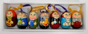 Christmas décor school Teachers girls 7-set   Babushka Matryoshka nesting Doll  Babooshki Babushkas BOX SET