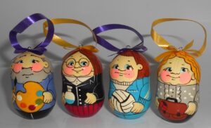 Christmas décor school Teachers girls 7-set nesting Doll Babooshki s BOX SET