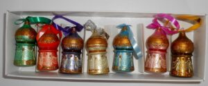 Christmas décor Churches pastel colours 7-set   Babushka Matryoshka nesting Doll  Babooshki Babushkas BOX SET